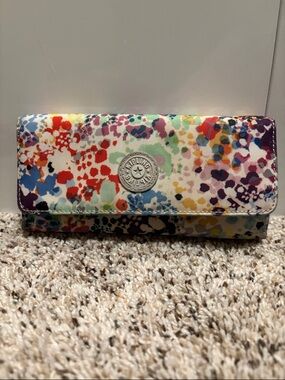 Kipling Multicolor Splash Print Long Wallet